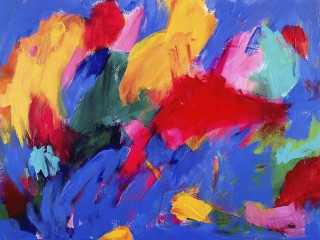 ‘in thunder, lightning, or in rain?’ acrylic on canvas, 50×70 cm